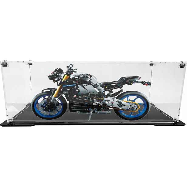 Vitrína s černou základnou pro sadu Lego Technic 42159 Yamaha MT-10