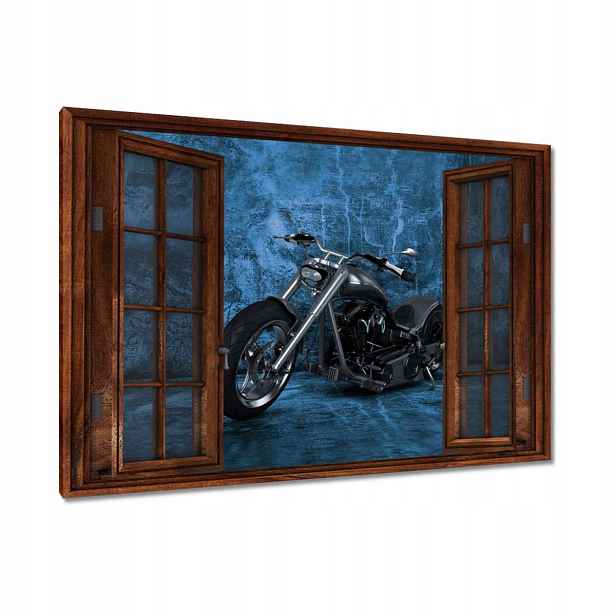 Obrazy 90x60 Modrá stěna Chopper