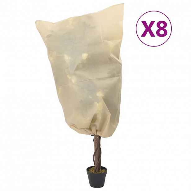 vidaXL Ochranné návleky se stahovací šňůrkou 8 ks 70 g/m² 0,8 x 0,8 m