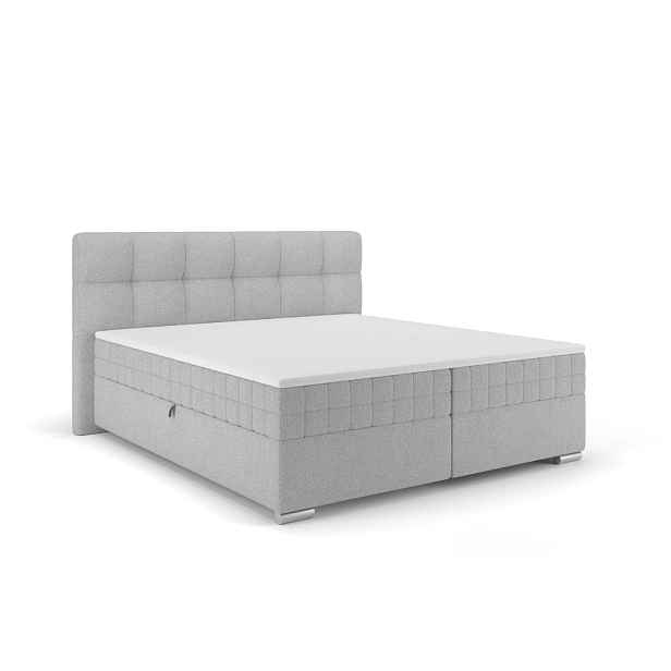 Elvisia Manželská postel ALPINA Boxspring | 160 x 200 cm Barva: Šedá / Vinci 07