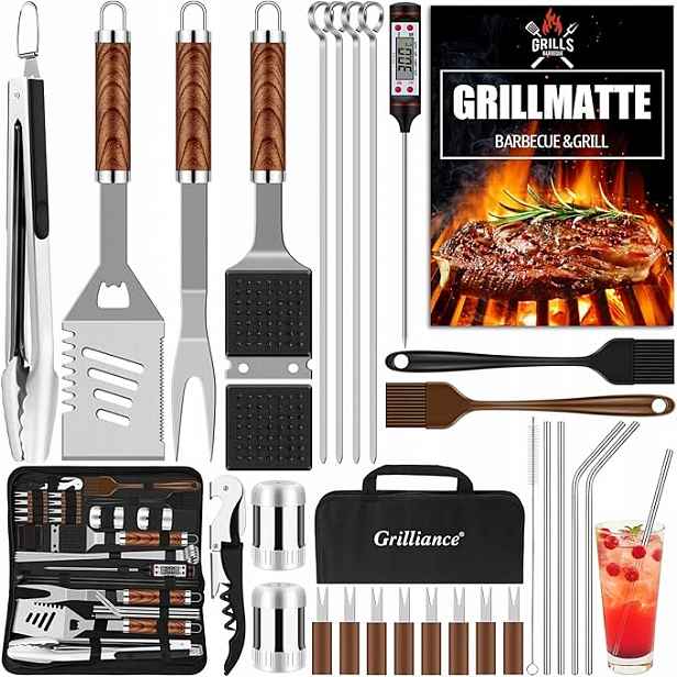 Grilliance Bbq Grille Setle Sada 30 grilovacích doplňků vyrobená z ocel