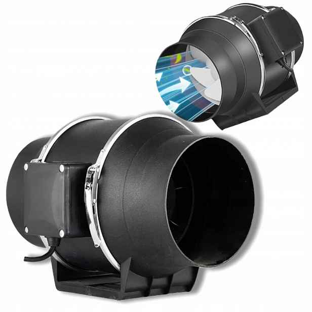 Kanálový Ventilátor Tichý průmyslový odtahový pro garáž Výkonný