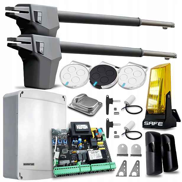 Set Pohon pro Dvojkřídlovou bránu 7 m lampa 3 x dálkové ovládání Automat pohon