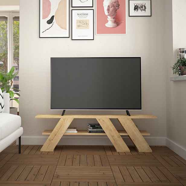 Tv stolek Houseland Fella dub safírový