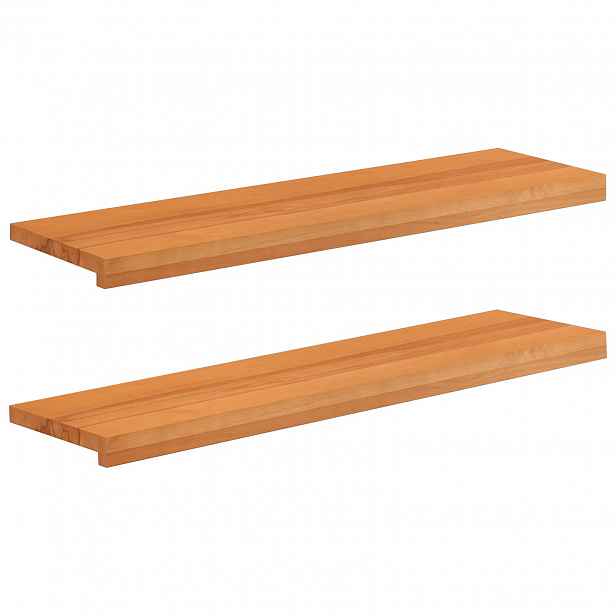 vidaXL Schodišťové nášlapy 2 ks 90 x 25 x 2 cm Světle hnědá