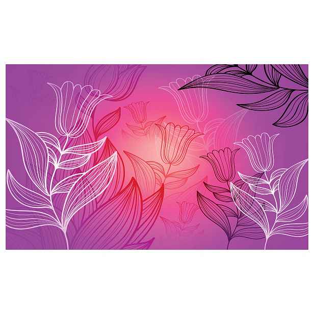 Fototapeta Růžovo-fialové tulipány Květinový vzor 200x140 lepidlo