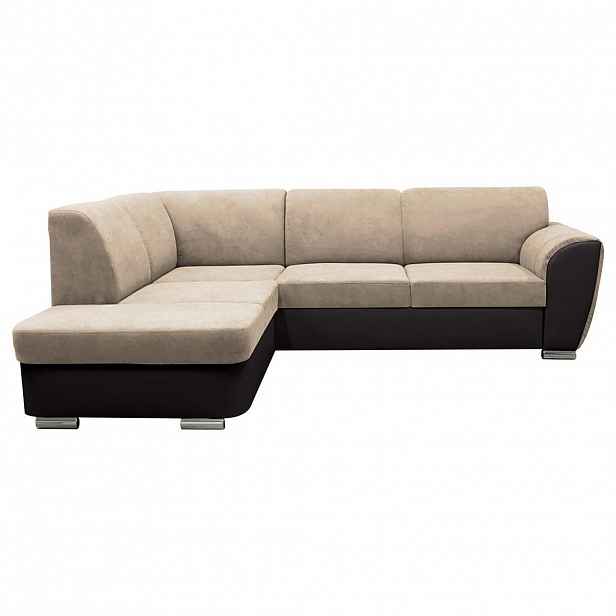 MID.YOU ROHOVÁ SEDAČKA, textil, tmavě hnědá, béžová
