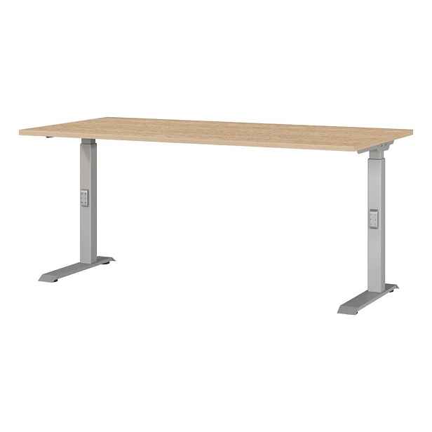 Polohovací pracovní stůl s deskou v dubovém dekoru 80x160 cm Downey – Germania