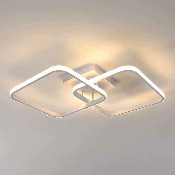 Stropní svítidlo Led Plafond Bílý Čtverec Moderní Do Obývacího Pokoje 3000K 42W