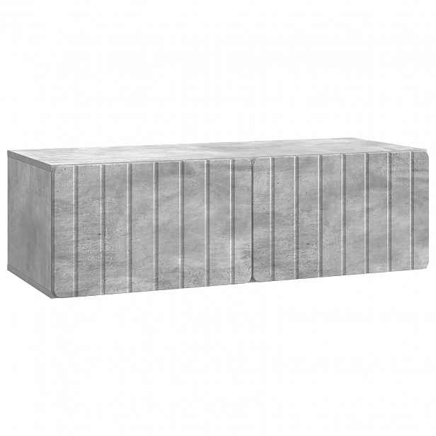 vidaXL Nástěnná TV skříň 98 x 41 x 30 cm Betonově šedá