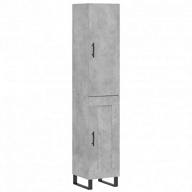 vidaXL Skříň highboard betonově šedá 34,5x34x180 cm kompozitní dřevo