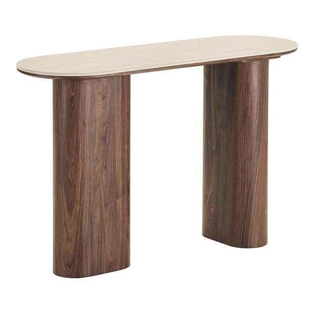 Béžový/tmavě hnědý konzolový stolek s keramickou deskou 40x120 cm Delphi – House Nordic