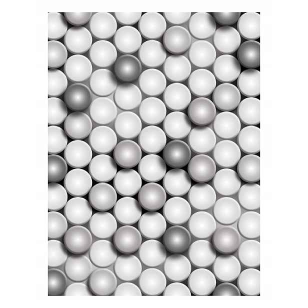 Fototapeta Šedé sféry vinylová geometrie efekt hloubky 184x254 lepidlo