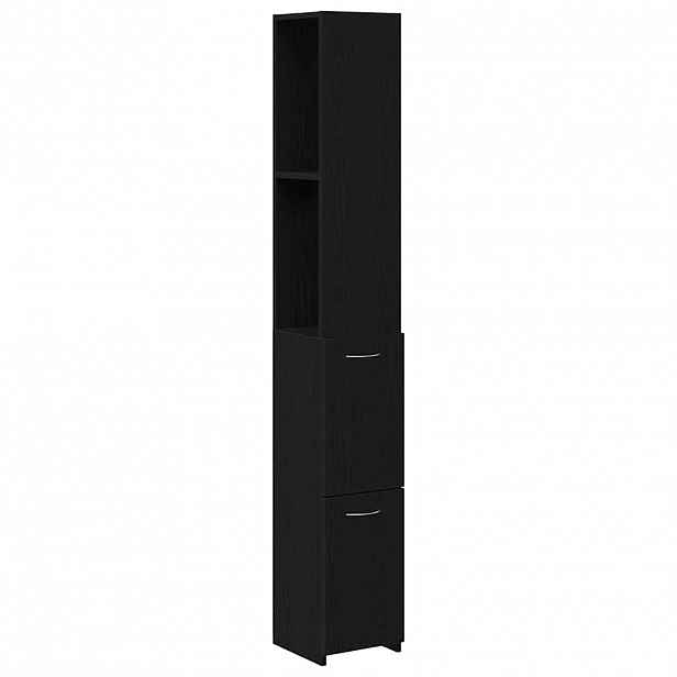 vidaXL Koupelnová skříň Černý dub 25 x 25 x 170 cm Kompozitní dřevo