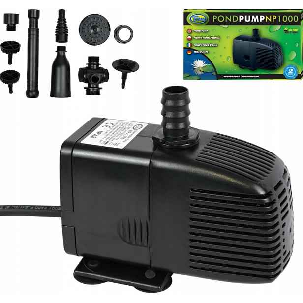 Aqua Nova Energeticky úsporná pumpa do jezírka fontána 16W NP-1000 L/h