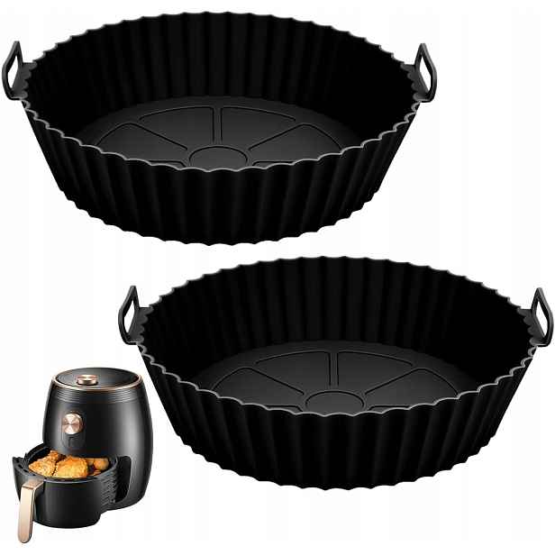 2x Silikonová Forma Na Beztukovou Organizér Do Kulaté Air Fryer