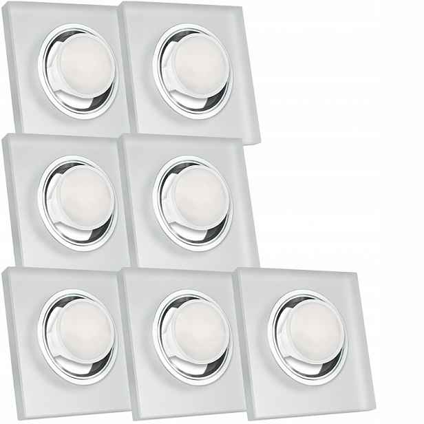 7X Skleněná Zapuštěná Lampička S Velmi Silným Sklo 3W Led Žárovka
