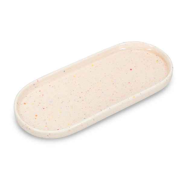 Béžový servírovací porcelánový talíř Fika – ONA