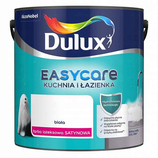 Dulux Easycare Koupelna Kuchyně 2,5 L Bílá Saténová