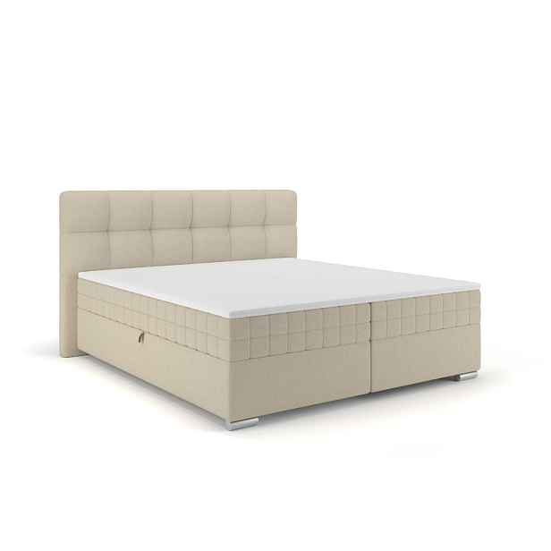 Elvisia Manželská postel ALPINA Boxspring | 180 x 200 cm Barva: Béžová / Vinci 23