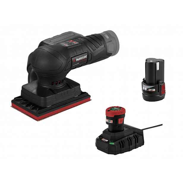 Parkside Performance® Aku vibrační bruska Passp 12-Li A1, 2 Ah a 2,5 Ah