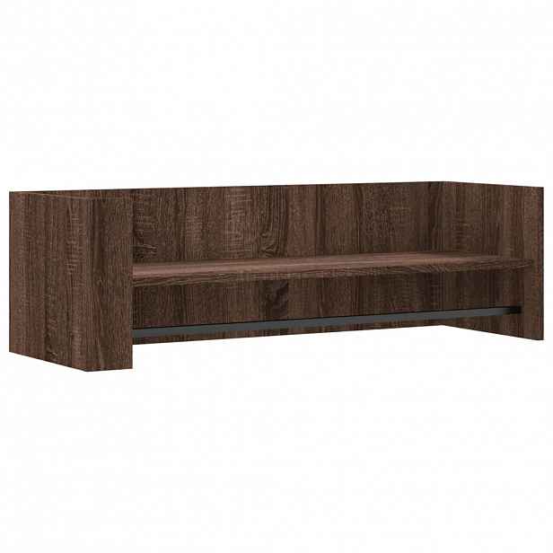 vidaXL Nástěnná police hnědý dub 100 x 35 x 30,5 cm kompozitní dřevo