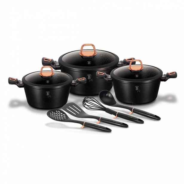 Berlinger Haus Sada Hrnců Bh 6154 Black Rose Pro Indukci