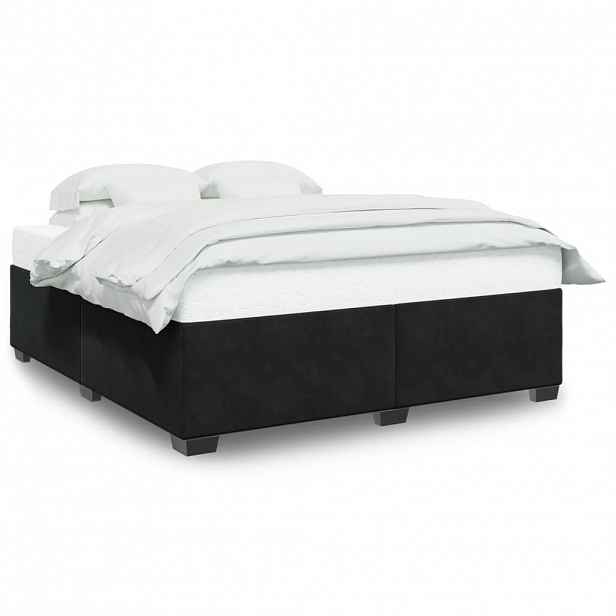 vidaXL Rám postele bez matrace černý 180 x 200 cm samet