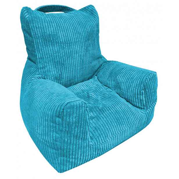 Dětské křeslo Tobi Plus, tyrkysová strukturovaná látka