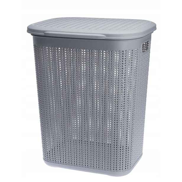Koš na prádlo Willow 50 l šedý svetrový vzor