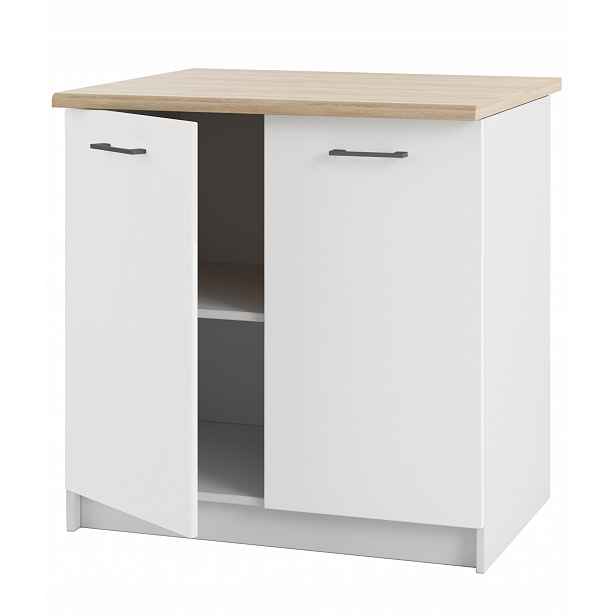 Kuchyňská skříňka Stojící Dolní Bílá Matná s pracovní deskou pro sestavy Mat 80 CM
