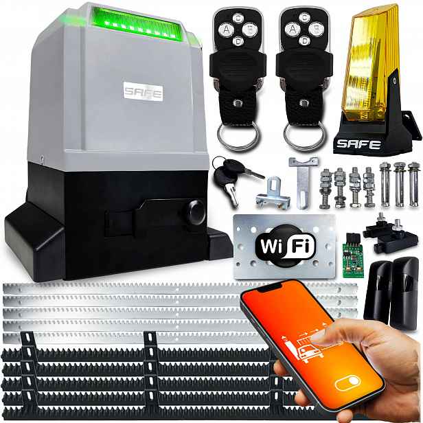 Set Pohon Pro Posuvné Brány 800 kg 2 ovladače 5 x Wifi lampa Tuya
