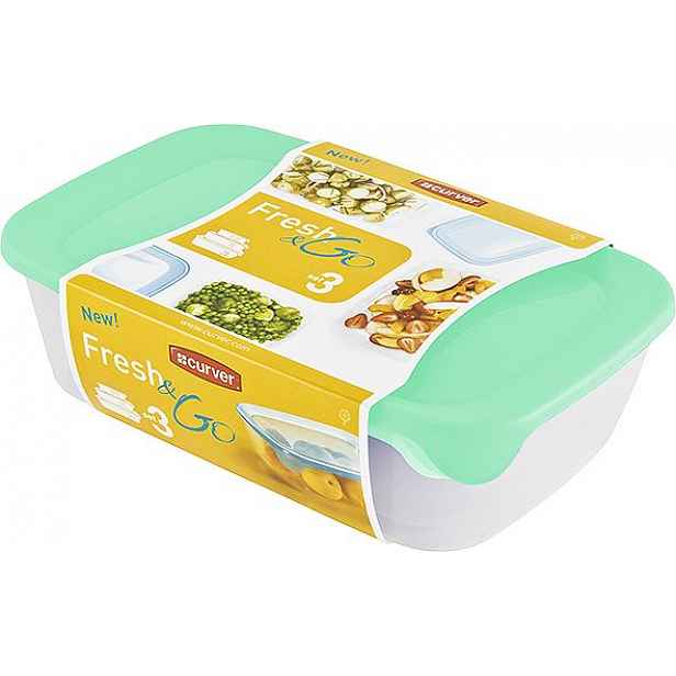 Curver Set dóz FRESH and GO 2L+1L+0,5L - mint