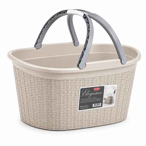 STEFANPLAST Košík na prádlo Elegance 35l, šedý