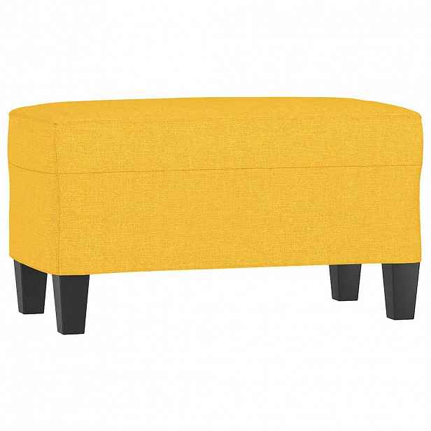 vidaXL Lavice světle žlutá 70x35x41 cm textil