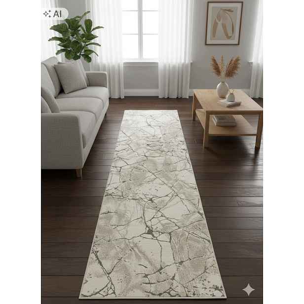 Koberec kulatý do obývacího pokoje 80x250 cm, vícebarevný, měkké štětiny,