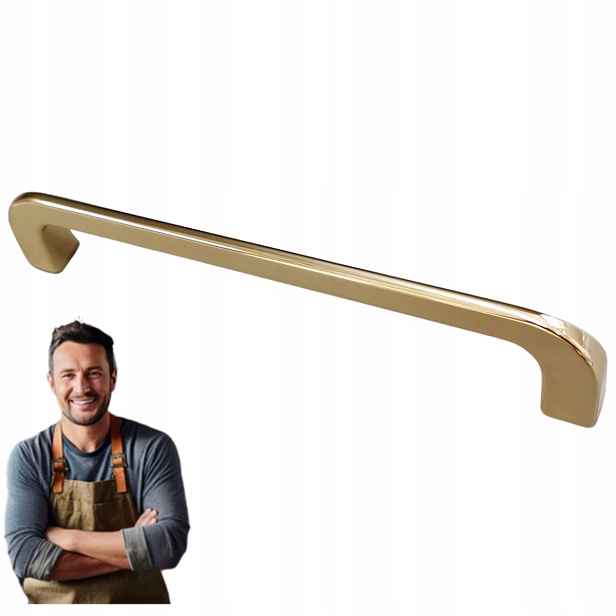 Nábytková Úchytka pro skříňku a zásuvky Spello 320 mm, zlatý lesk