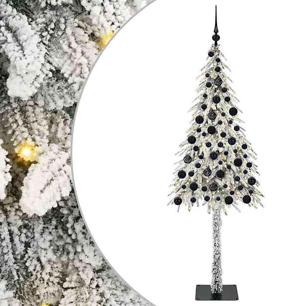 vidaXL Vánoční stromeček s 300 LED diodami Bílá 180 cm PE a Ocel