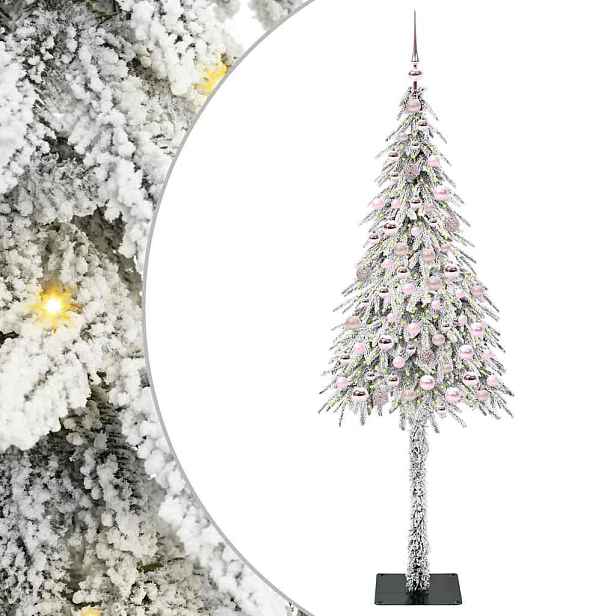 vidaXL Vánoční stromeček s 300 LED diodami Bílá 180 cm PE a Ocel
