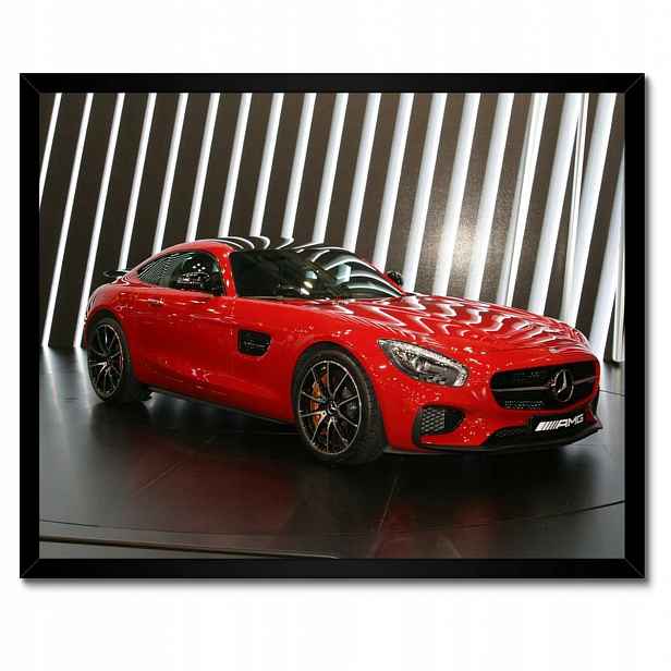 Plakáty v rámu 50x40 Červený Mercedes Amg