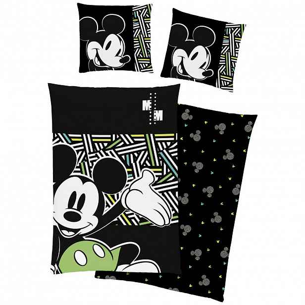 Disney POVLEČENÍ PRO MLÁDEŽ, renforcé, černá, 135/200 cm