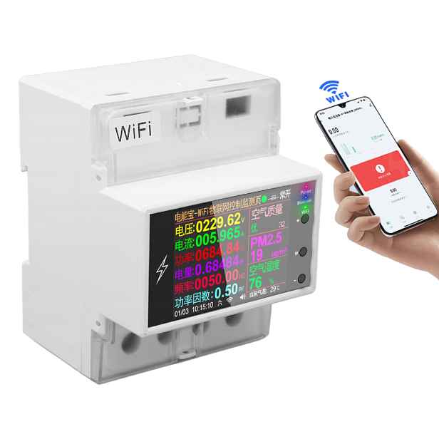 Elektroměr Proudu Napětí Smart Wifi Aplikace Na Din Lištu