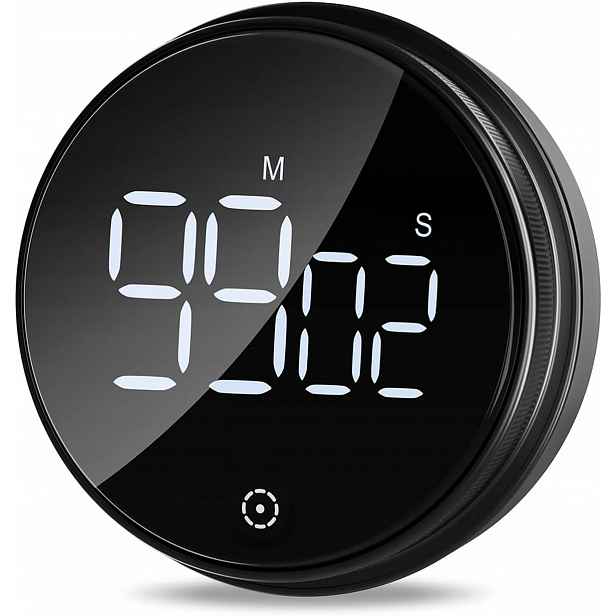 Kuchyňský Minutník Digitální otočný časovač na Magnet s Led alarmem