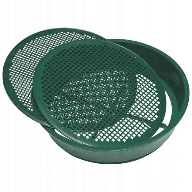 Plastové zahradnické síto na prosévání zeminy, 2 vyměnitelné vložky, 38 cm