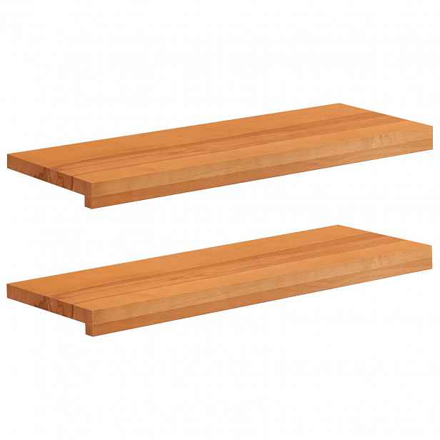 vidaXL Schodišťové nášlapy 2 ks 80 x 25 x 2 cm Světle hnědá