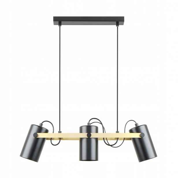 Závěsná lampa Lustr Pohyblivý Resi 3xE27 Černá Zlatá 60cm Zuma Line