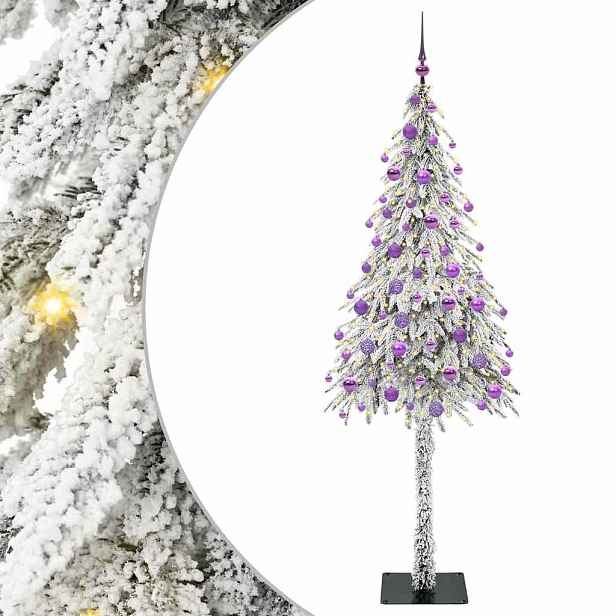 vidaXL Vánoční stromeček s 300 LED diodami Bílá 180 cm PE a Ocel