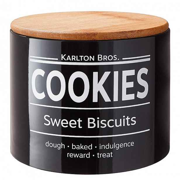 Butlers KARLTON BROS Dóza na sušenky 15 cm - černá