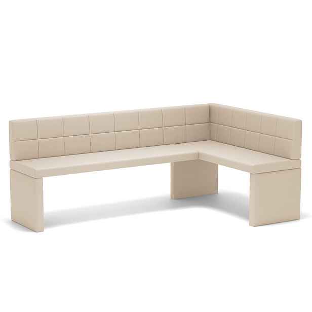 Idohome ROHOVÁ LAVICE MELVIN pravá ekokůže, 128/168 cm, béžová