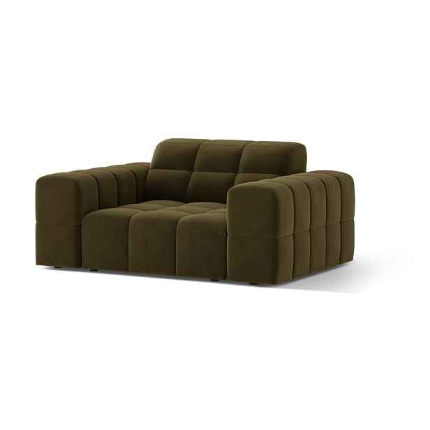 Khaki sametové křeslo Chicago – Cosmopolitan Design